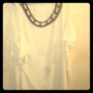 A. Byer 1x cream colored dress shirt